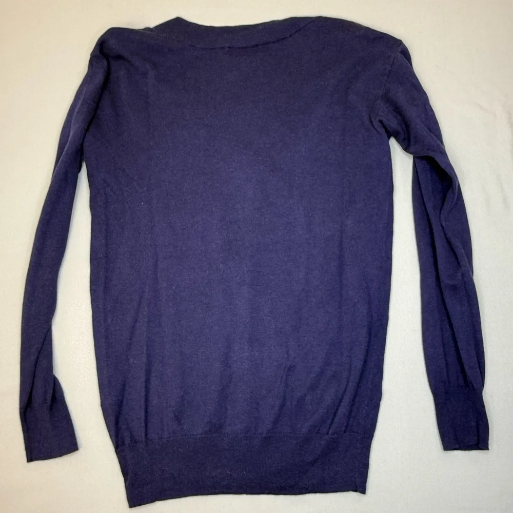 Gap V Neck Sweater Women’s Size XS Navy Blue Cotton Cashmere Blend - Picture 9 of 12